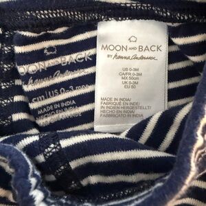 Hanna Andersson Moon and Back Navy and White Striped Baby Bottoms